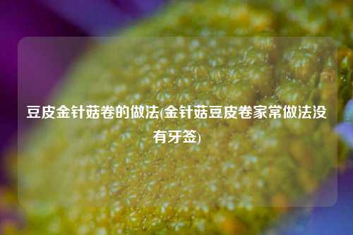 豆皮金针菇卷的做法(金针菇豆皮卷家常做法没有牙签)