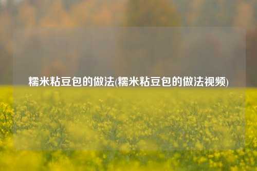 糯米粘豆包的做法(糯米粘豆包的做法视频)