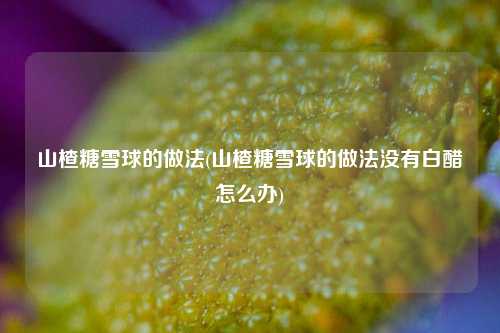 山楂糖雪球的做法(山楂糖雪球的做法没有白醋怎么办)